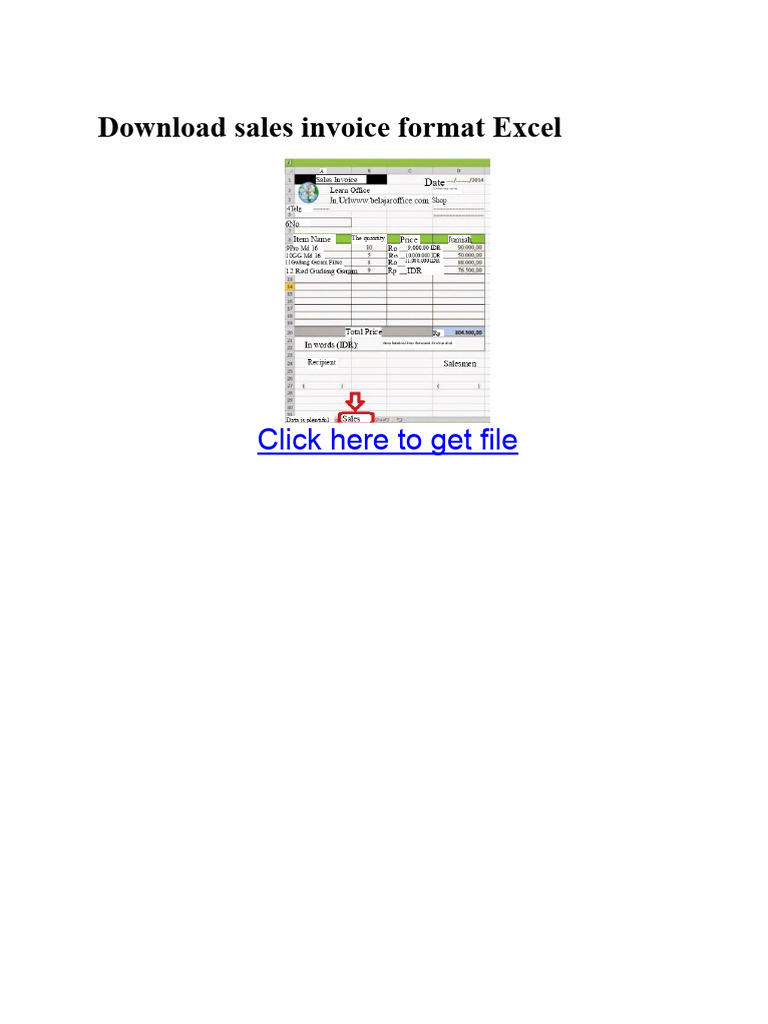 Free Sales Invoice Template in Excel | PDF