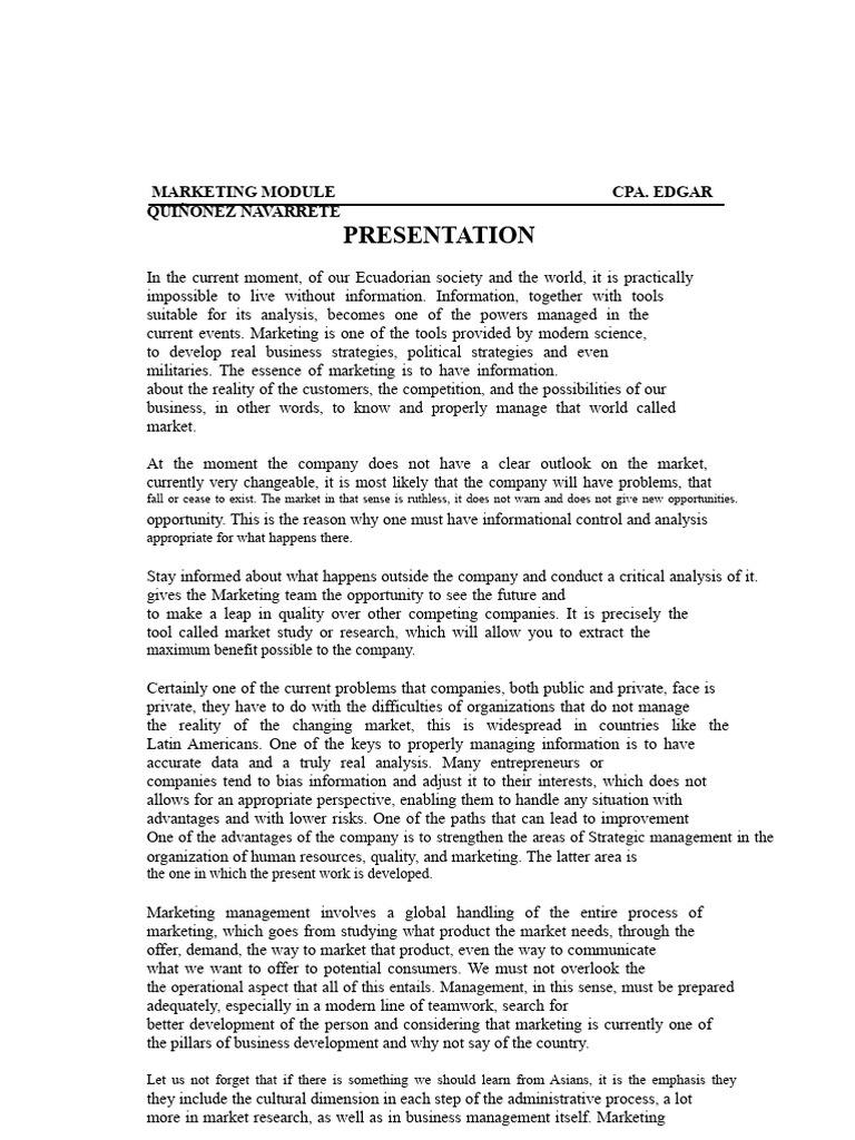 Comprehensive Marketing Module Overview | PDF | Marketing | Product ...