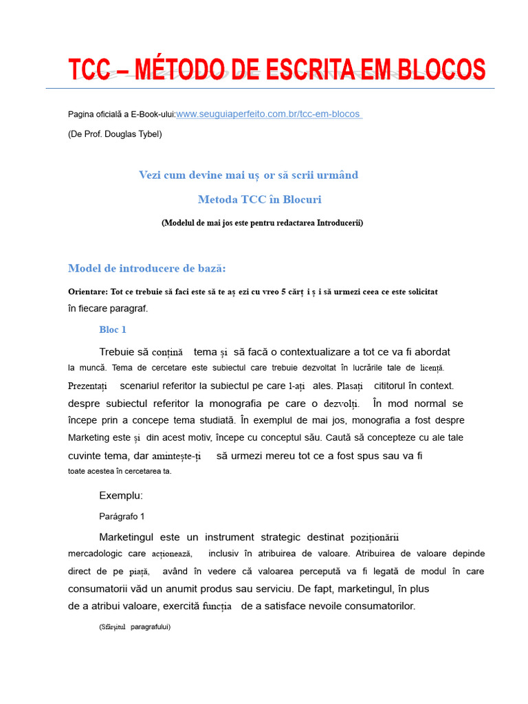 Model de Introducere TCC În Blocuri | PDF