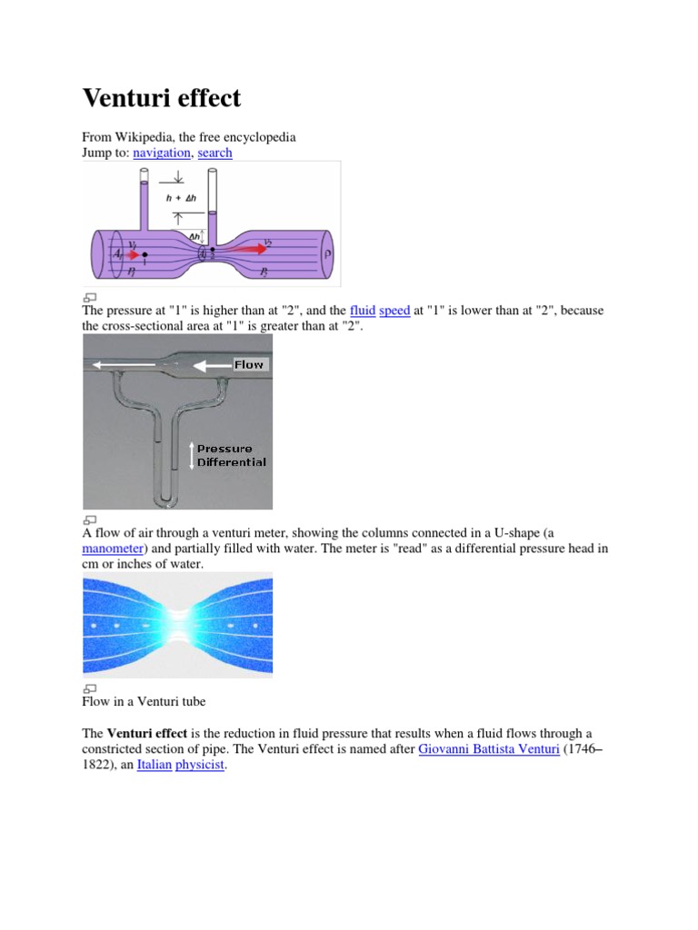 Venturi Effect | PDF | Civil Engineering | Dynamics (Mechanics)