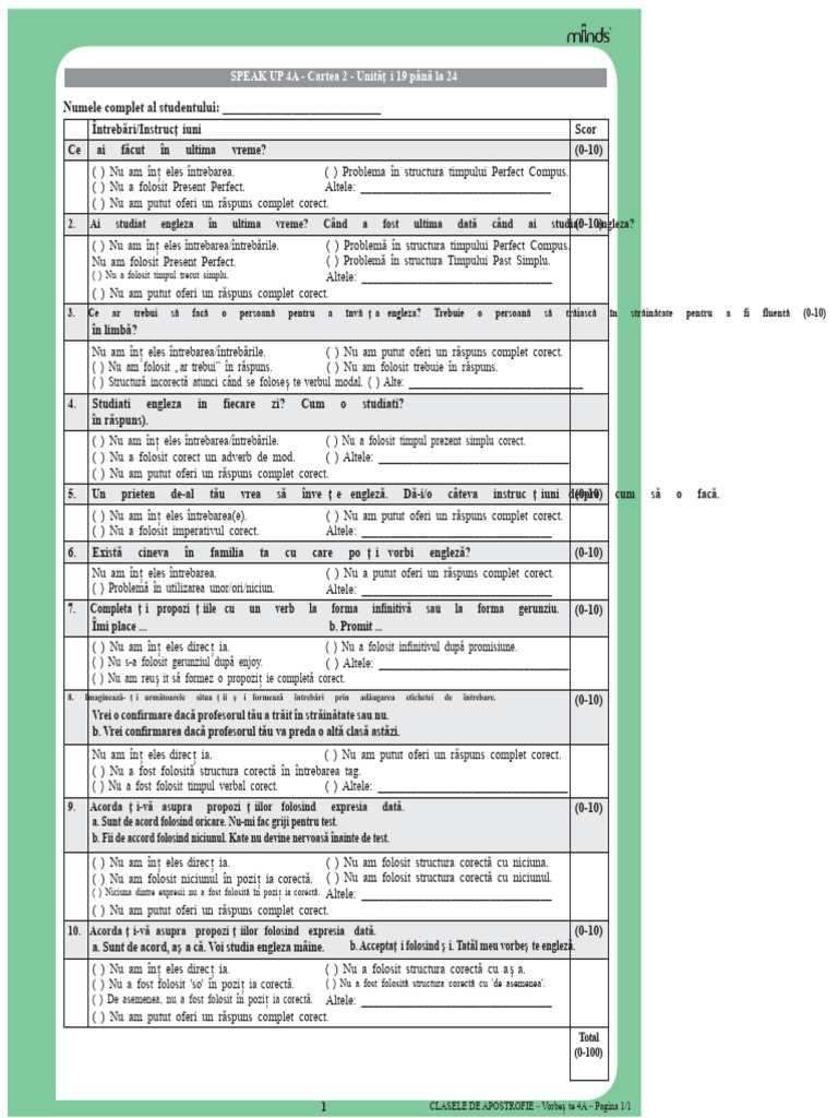 Minds Tests 4A PDF | PDF