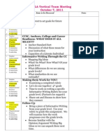 Ela Vert Team Meeting Agenda 10-07-11