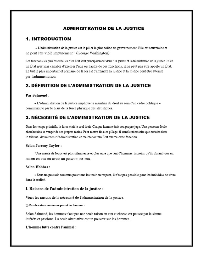 Administration de La Justice | PDF | Justice | Crime et violence