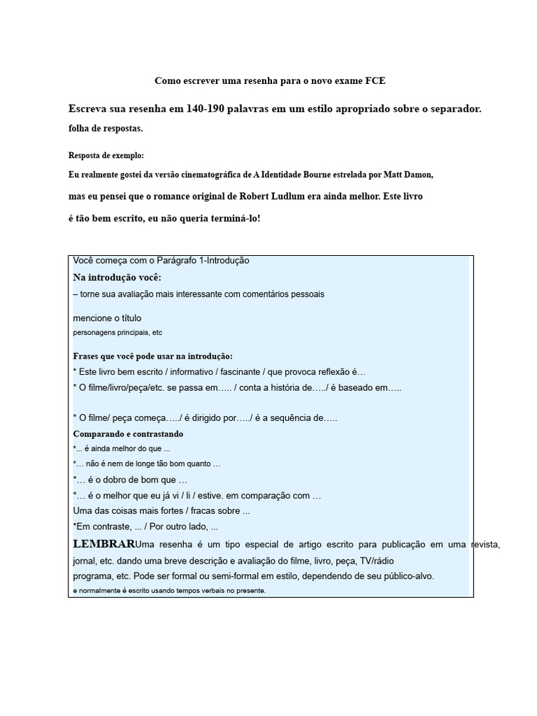Como Escrever uma Resenha de Livro | PDF | Livros