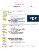 Stem Vertical Team Agenda 12-08-11