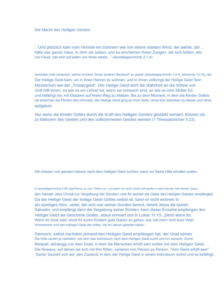 Die Macht Des Heiligen Geistes | PDF