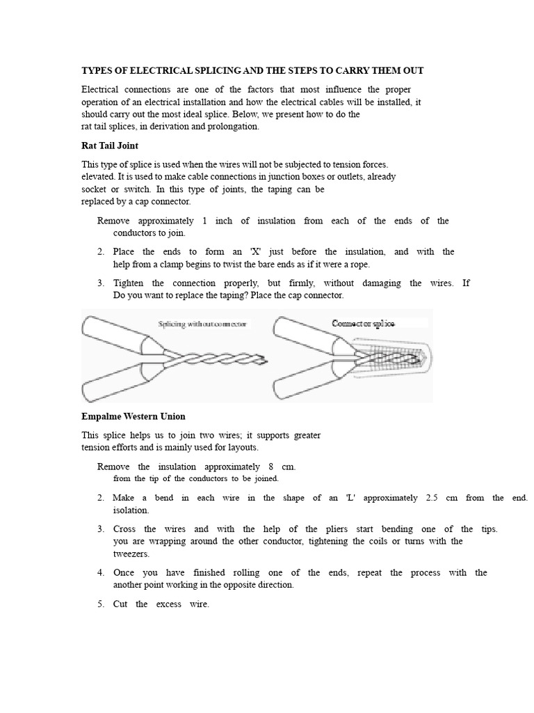 Electrical Splicing Techniques Guide | PDF | Electrical Connector ...