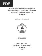 Proposal Dampak Pemberian Kompensasi Terhadap Produktivitas Karyawan