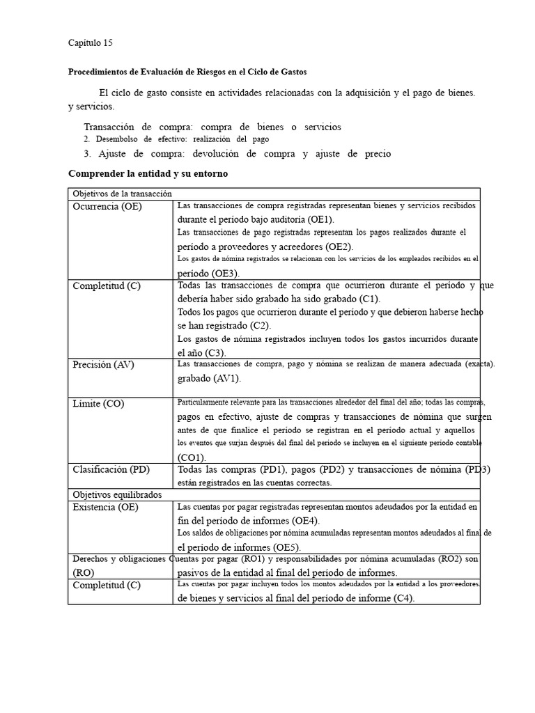 Ciclo de Gastos y Estudio de Caso | PDF | Cuentas por pagar | Auditoría