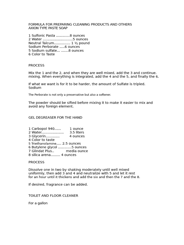 Bromidox in Cleaning Product Formulas | PDF | Chemistry | Materials