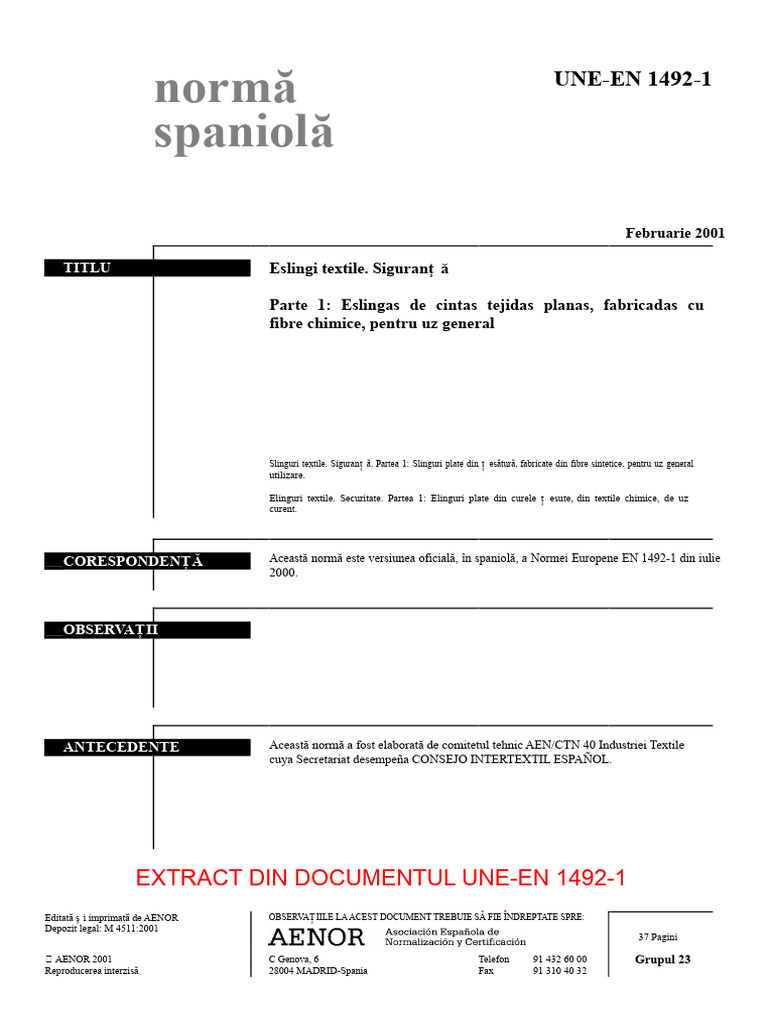 Norma UNE - EN 1492 - 1 | PDF