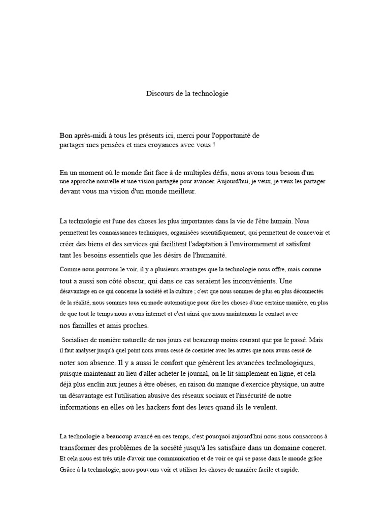 Avantages et inconvénients de la technologie | PDF