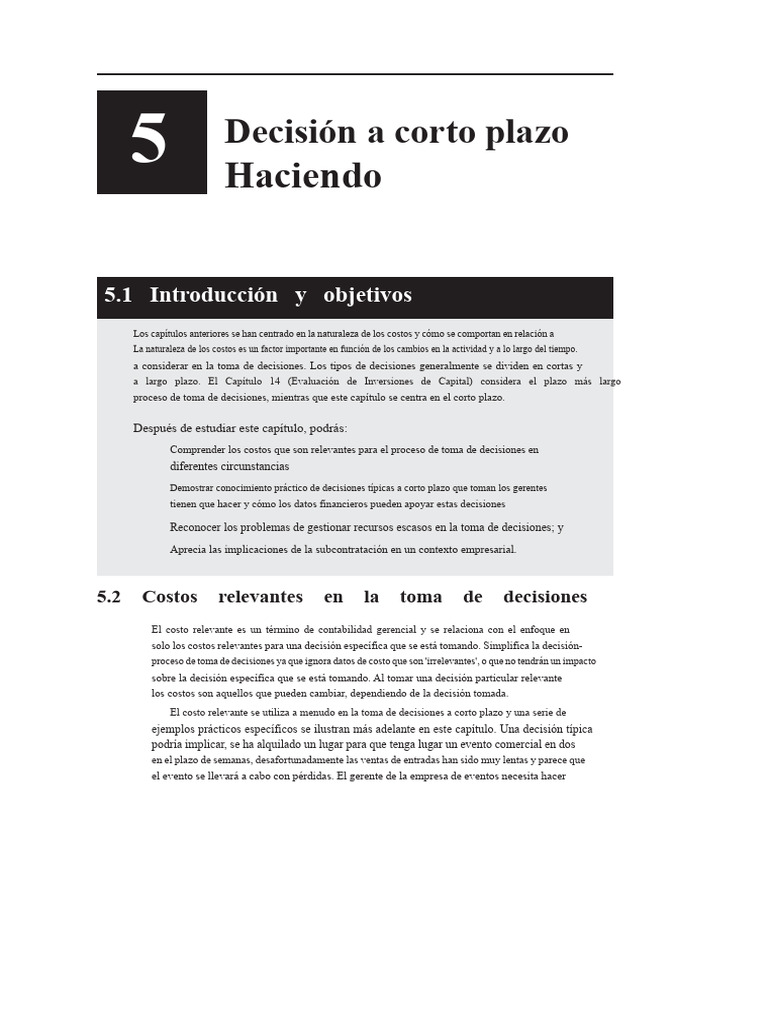 Decisiones Financieras a Corto Plazo | PDF | Toma de decisiones ...