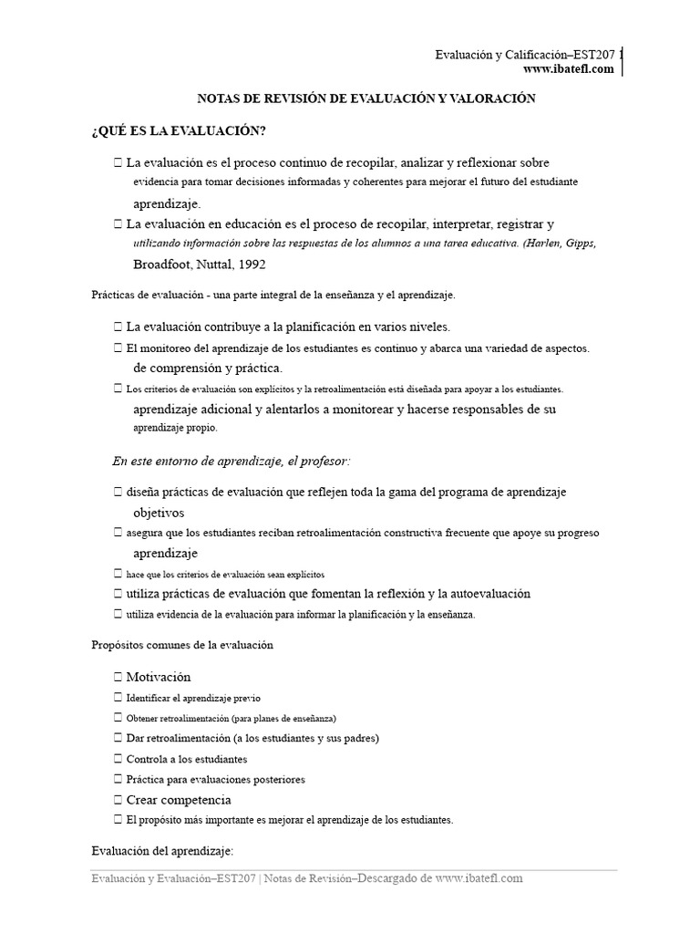 Guía de Evaluación Educativa Efectiva | PDF | Evaluación | Aprendizaje