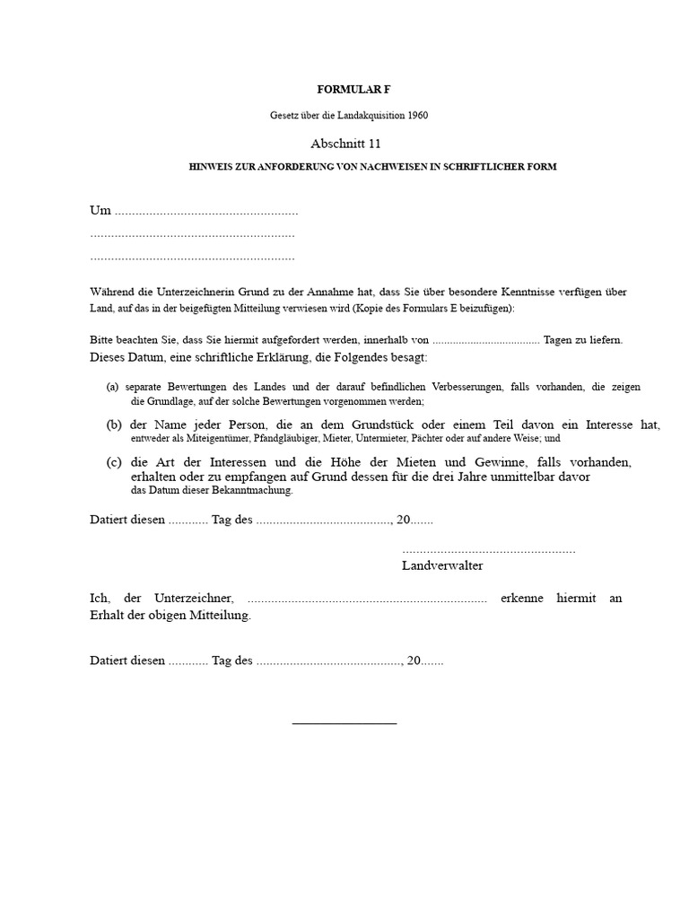 Formular F | PDF
