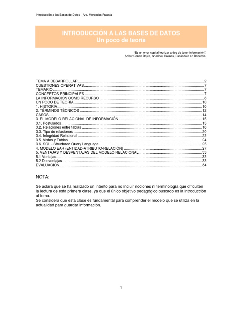 Base Clase1 | PDF | SQL | Bases de datos