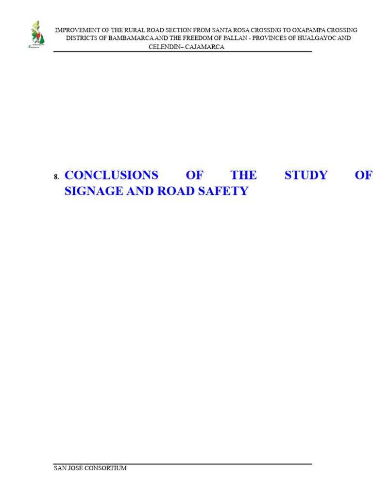 Conclusions of The Signaling and Road Safety Study | PDF | Road | Road ...