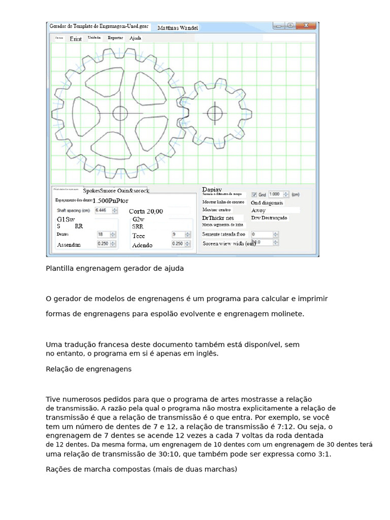 Gerador de Engrenagens Evolventes | PDF | Círculo