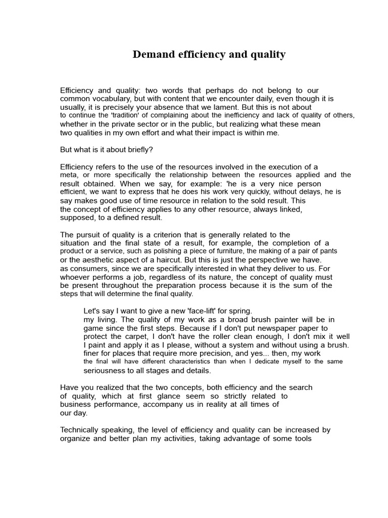 Enhancing Personal Efficiency and Quality | PDF | Efficiency | Self Esteem