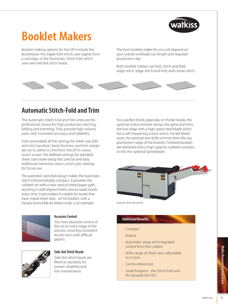 Watkiss BookMaster Pro and TrimMaster Pro | PDF