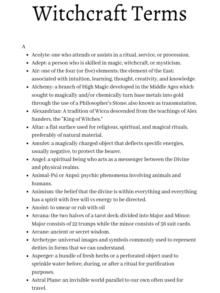 Essential Witchcraft Vocabulary Guide | PDF | Wicca | Wheel Of The Year