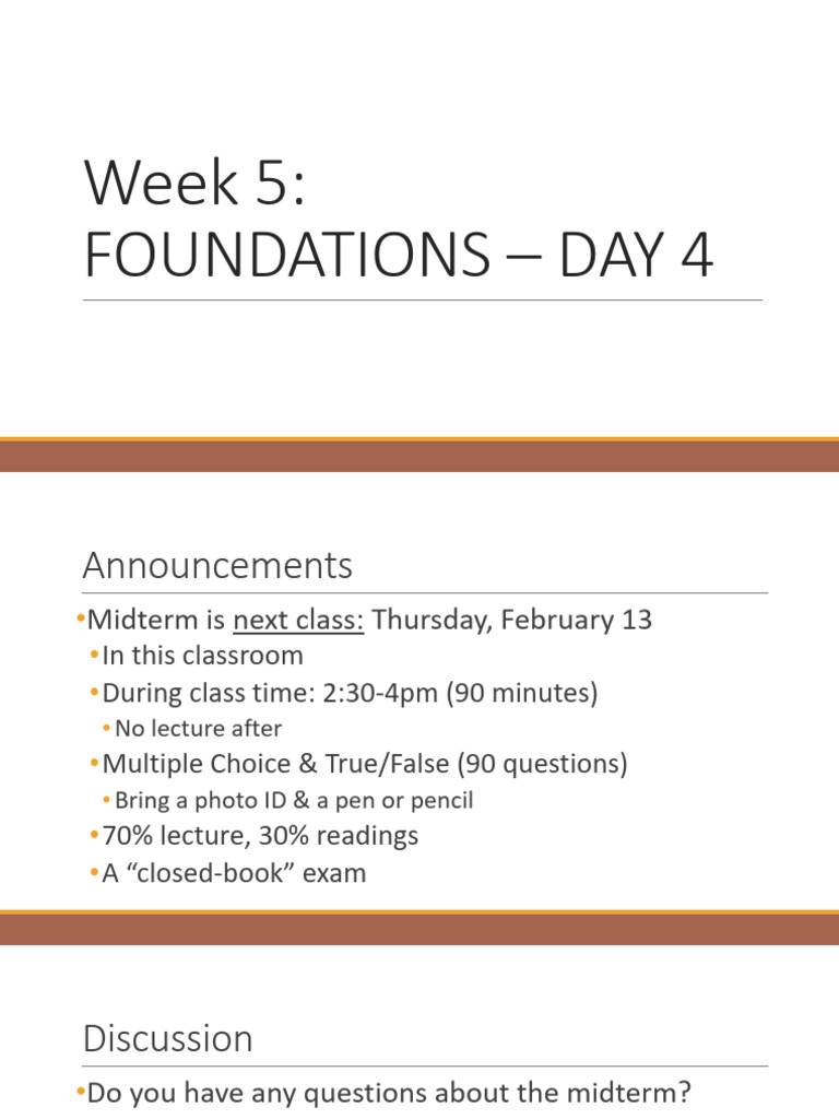 Week 5 - Foundations Day 4 | PDF | Social Group | Bureaucracy
