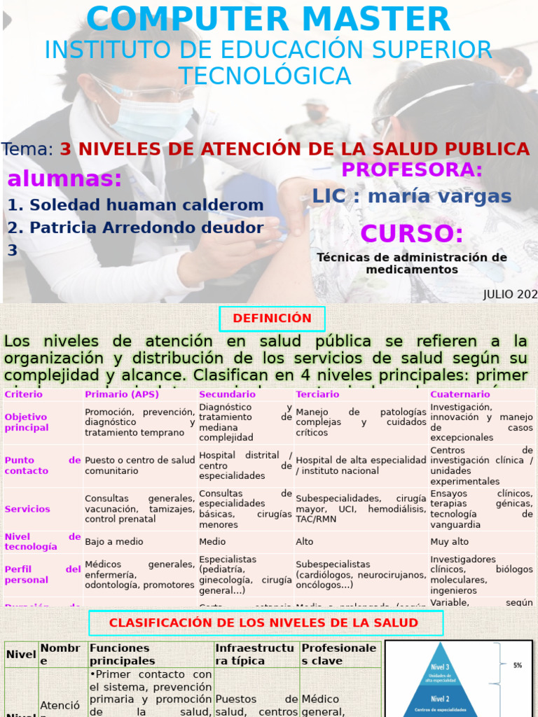 Niveles de Atención en Salud Pública | PDF | Hospital | Ciencias de la ...