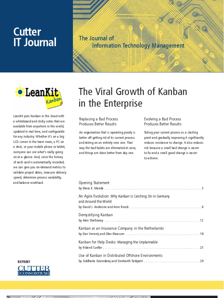 Cutter On Kanban From LeanKit Kanban | PDF | Agile Software Development ...