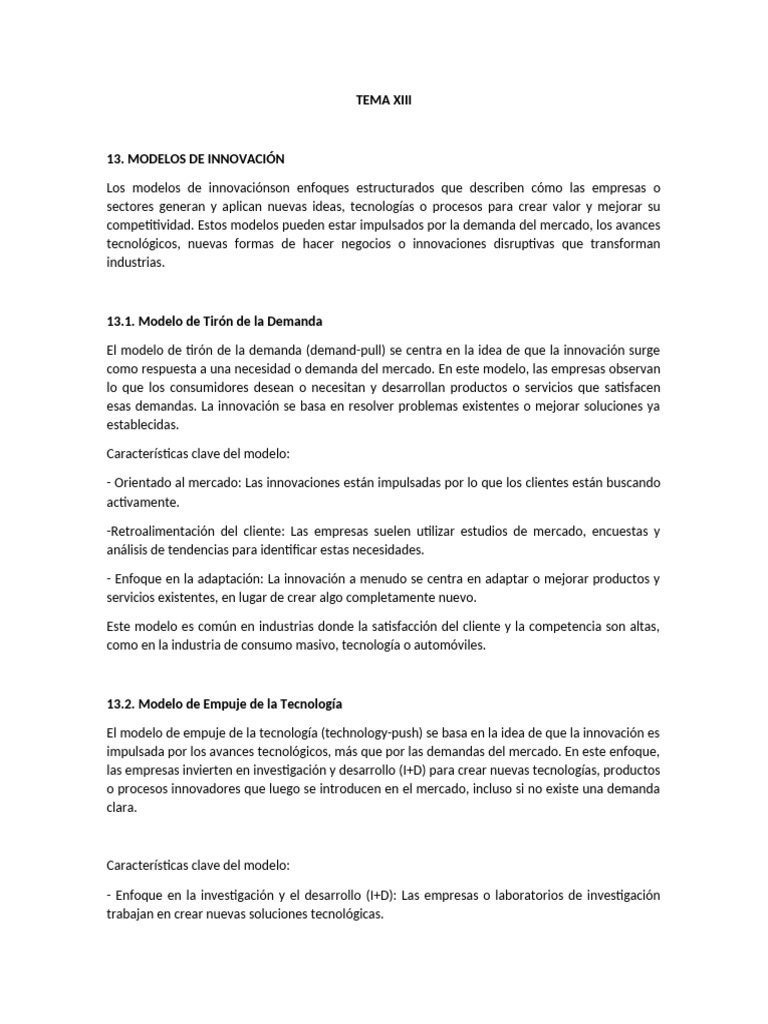 Modelos de Innovación Empresarial | PDF | Innovación | Modelo de negocio