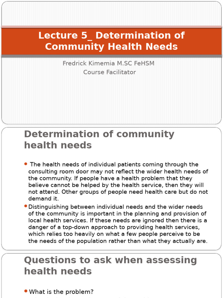 Community Health Needs Assessment Guide | PDF | Community | Infant ...