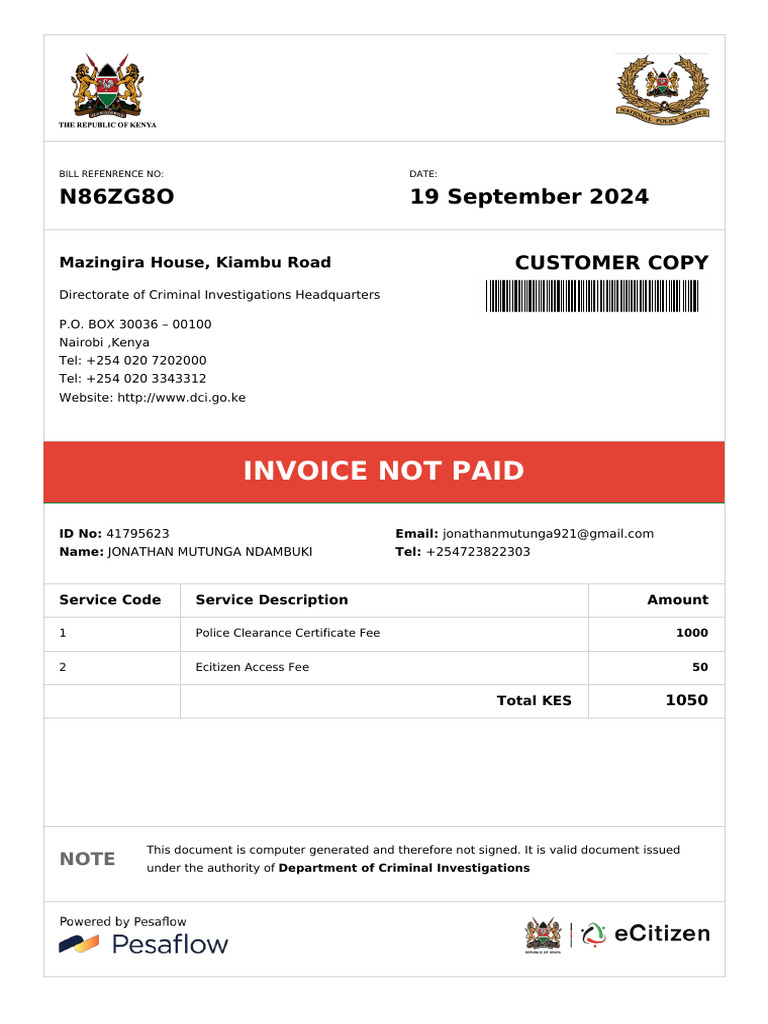 PCC A6s56p6ep Dci Invoice | PDF