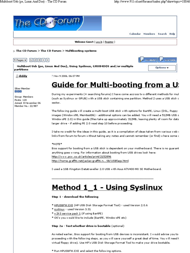 Multiboot Usb | PDF | Booting | Microcomputers