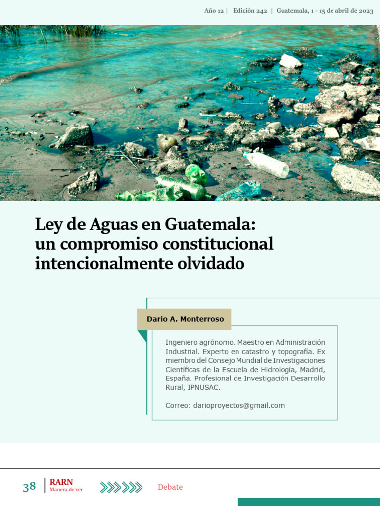 Ley de Aguas en Guatemala: Un Olvido Constitucional | PDF | Agua | Agua ...