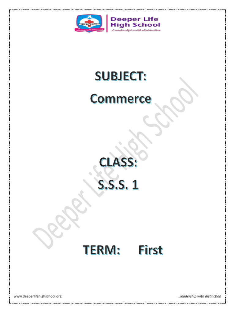 Ss 1 Commerce First Term E-note Review 2023. | PDF | Commerce | E Commerce