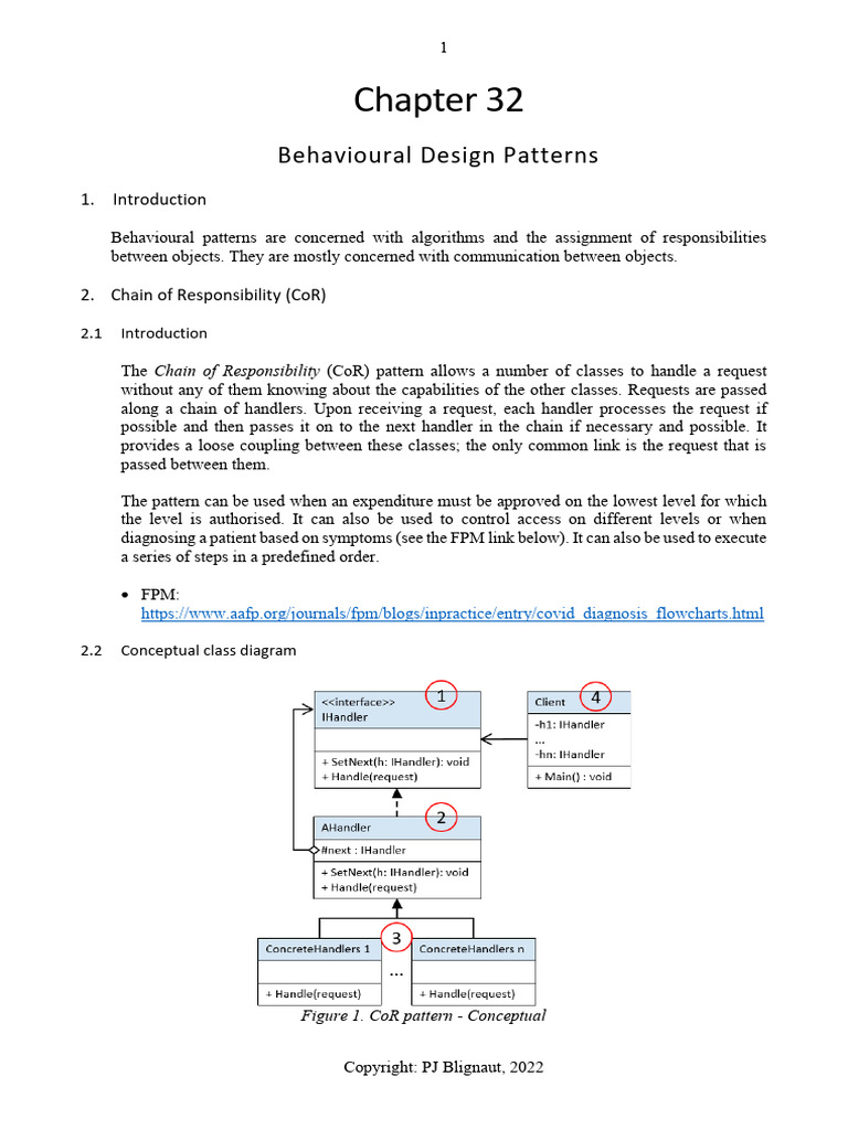 Chain of Responsibility Pattern Explained | PDF | Class (Computer ...