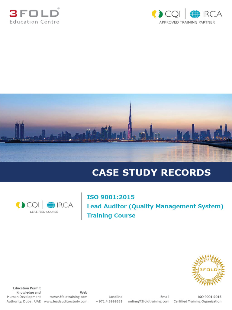 QMS Lead Auditor Training Case Study | PDF | Quality Management System ...