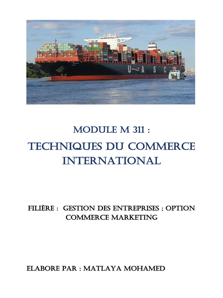 Techniques du Commerce International | PDF | Économie
