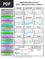 FIS Academic Calendar 2025-2026 | PDF