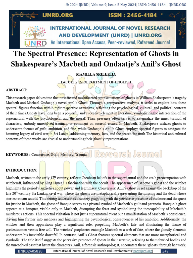 Representation of Ghost in Macbeth | PDF | Macbeth | Ghosts