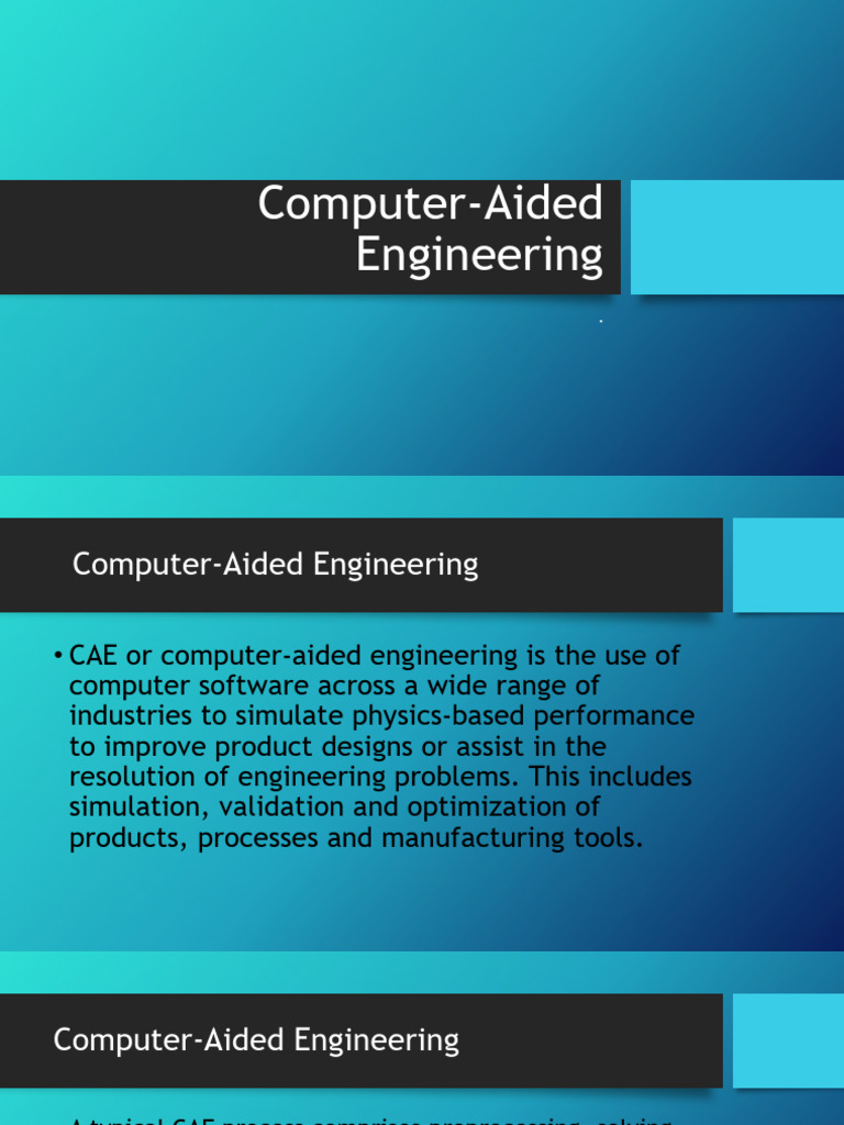 CAM Computer Aided Engineering | PDF | Finite Element Method | Simulation