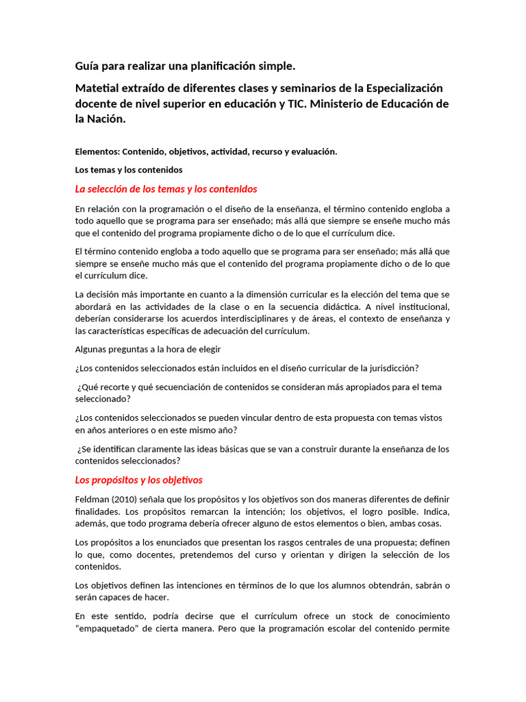 Planificación Educativa Efectiva en TIC | PDF | Plan de estudios ...