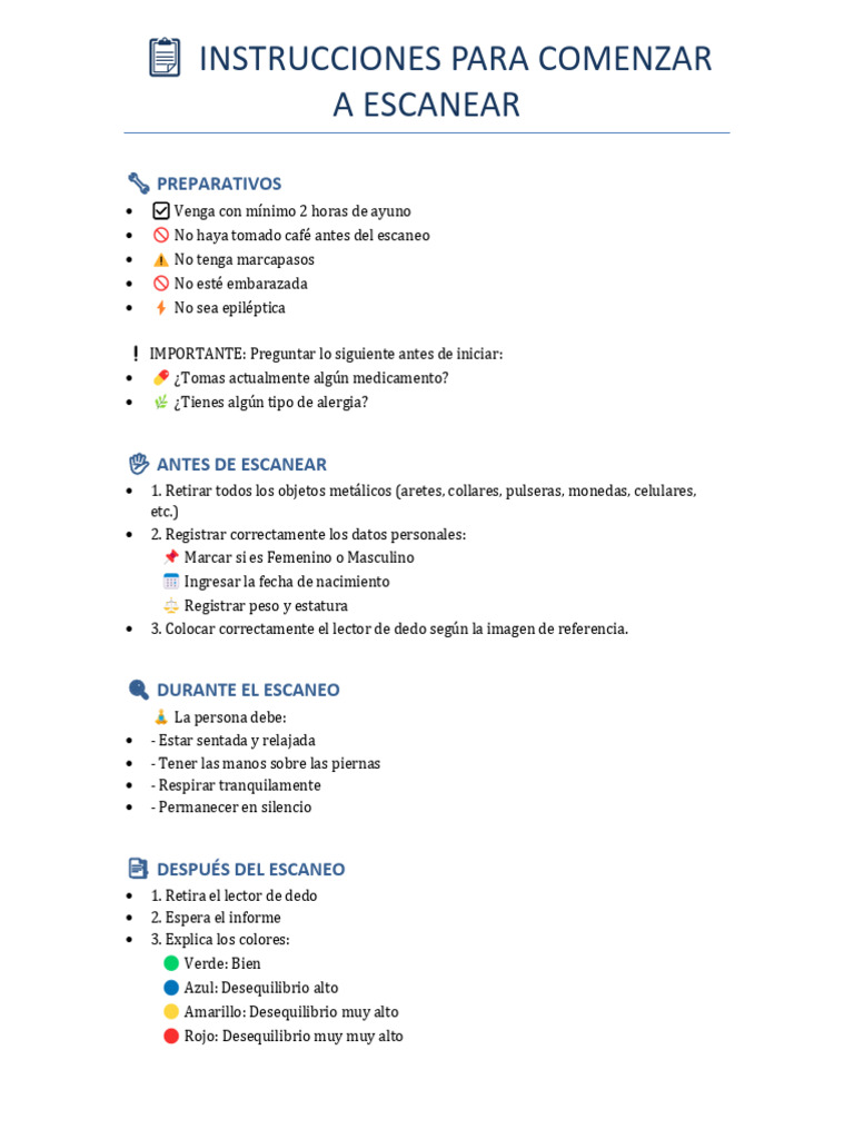 Instrucciones para Comenzar A Escanear Abril 2025 | PDF