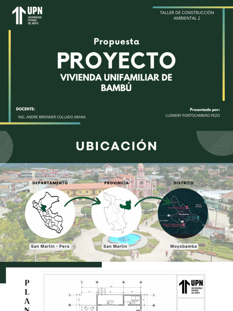 Vivienda Unifamiliar de Bambú en Moyobamba | PDF