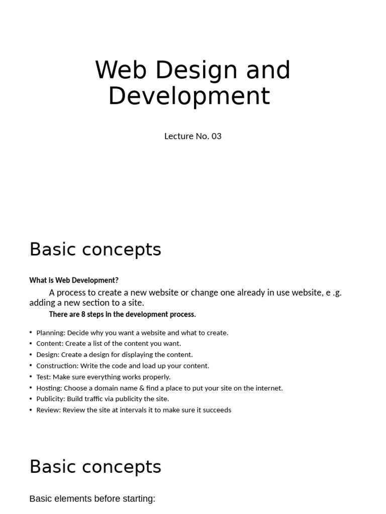 Web Lecture 3 - 011806 | PDF | World Wide Web | Internet & Web