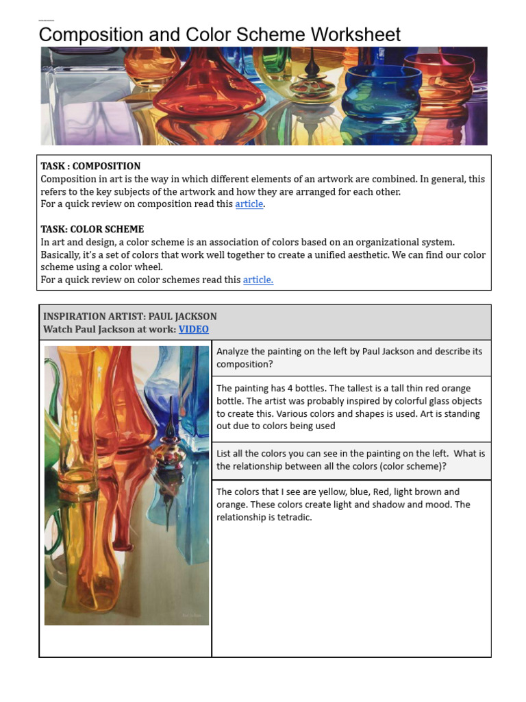 Art Composition and Color Scheme Guide | PDF | Color | Composition ...