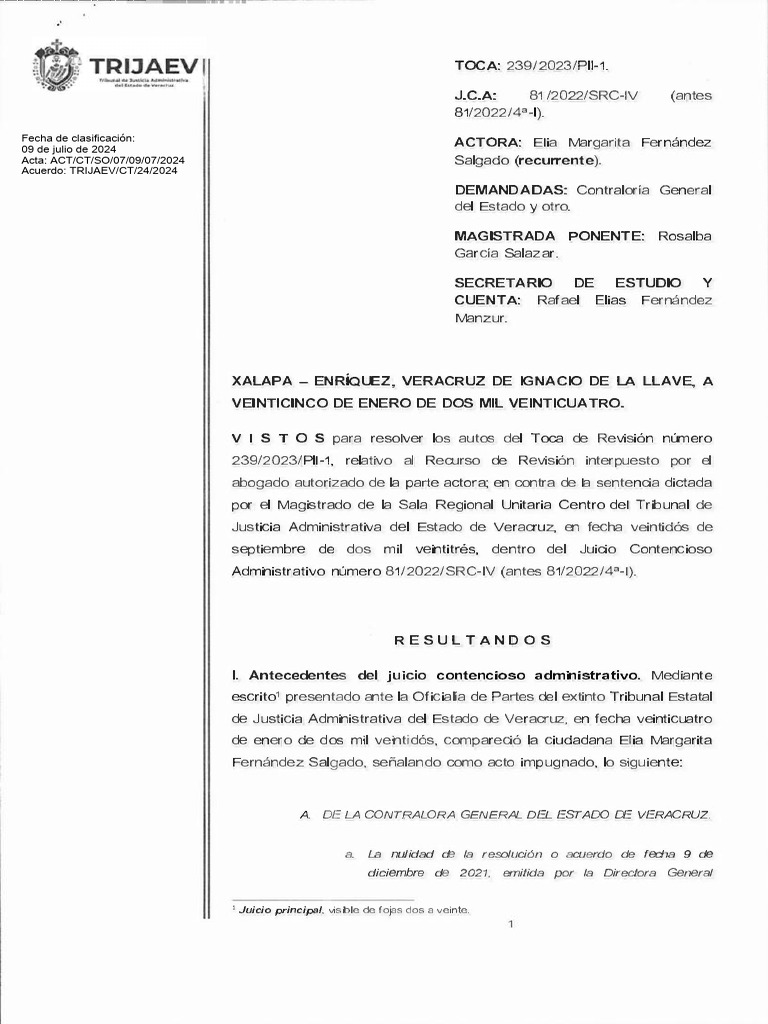 Toca 239-2023-Pii-1 | PDF | Sentencia (ley) | Separación de poderes