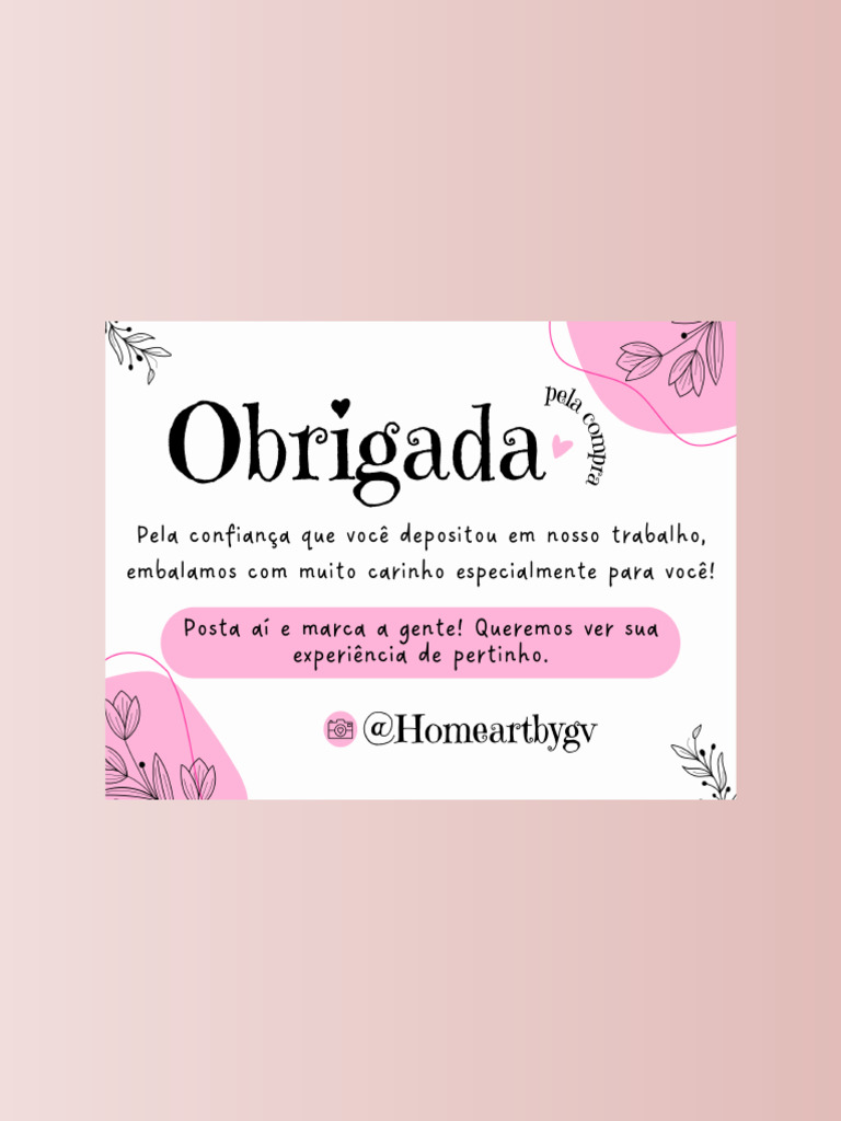 Obrigada | PDF