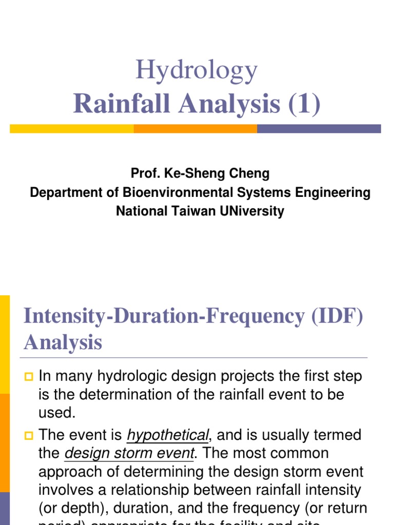 Rainfall Analysis 1 PDF Rain Mean