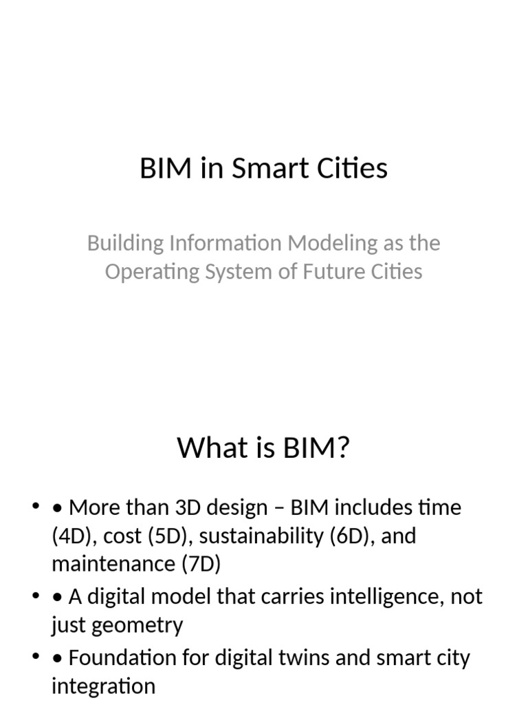 BIM: The Future of Smart Cities | PDF
