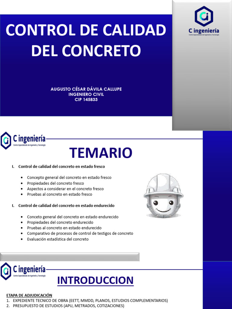 Control de Calidad del Concreto | PDF | Hormigón | Cemento